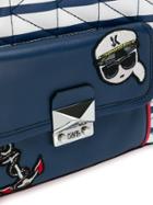 Karl Lagerfeld Captain Karl Striped Mini Tote - Blue