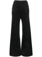 Sonia Rykiel Shimmer Wide Trousers - Black