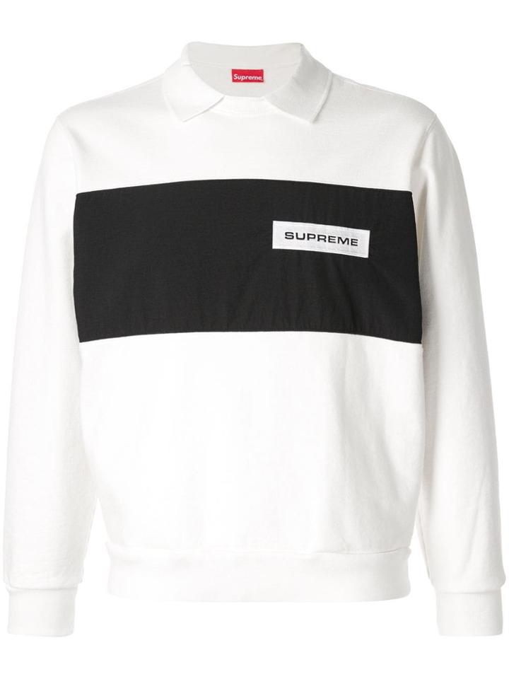 Supreme Polo Crewneck Jumper - White