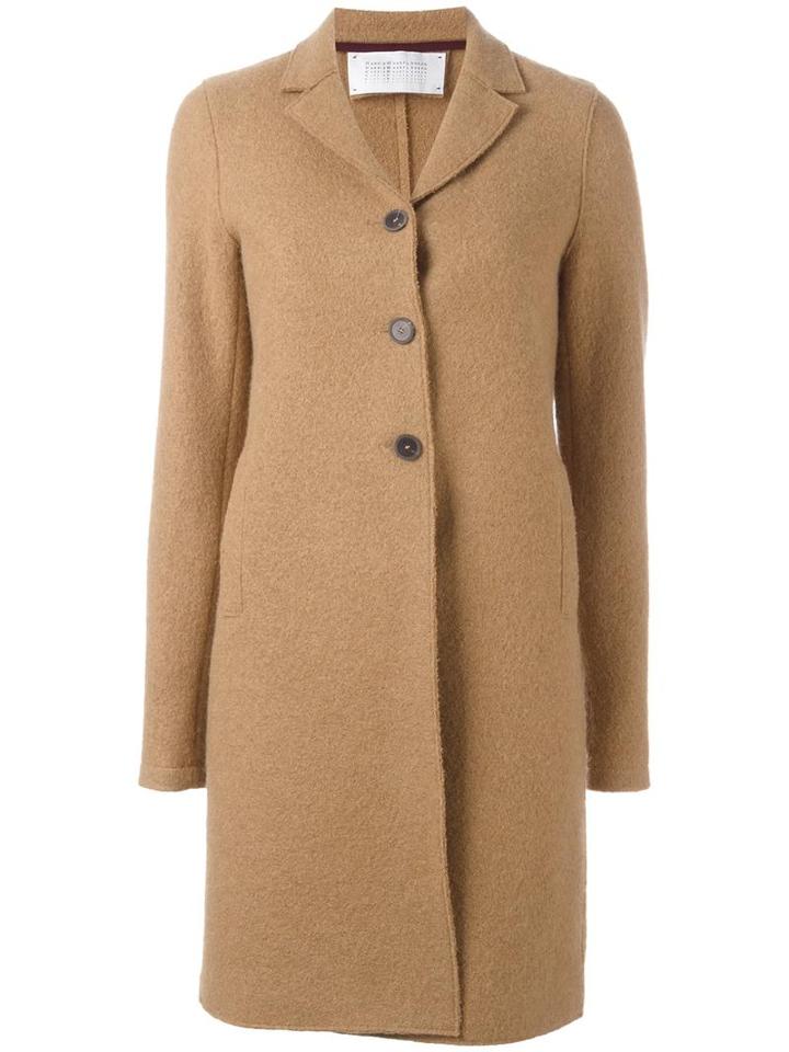 Harris Wharf London Single Breasted Coat, Women's, Size: 42, Nude/neutrals, Alpaca