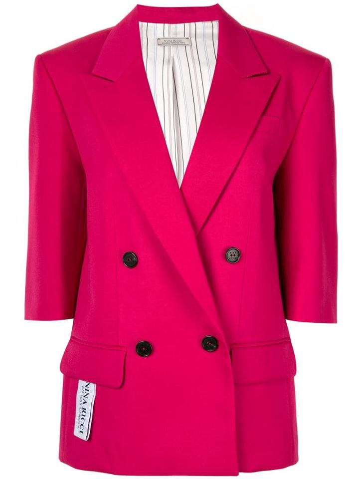 Nina Ricci Classic Double-breasted Blazer - Pink