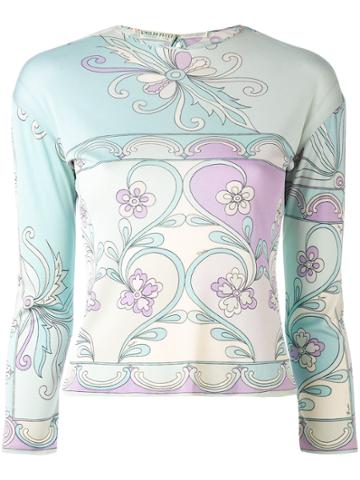 Emilio Pucci Vintage Printed Top - Blue