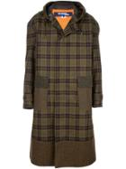 Junya Watanabe Man Plaid Hooded Coat - Green