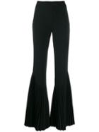 Giambattista Valli Pleated Flared Trousers - Black