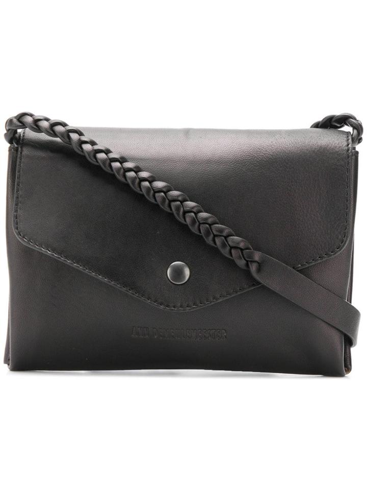 Ann Demeulemeester Braided Strap Shoulder Bag - Black