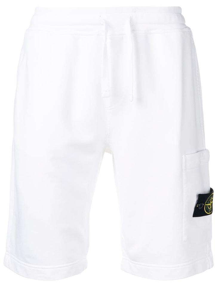 Stone Island Elasticated Waist Shorts - White