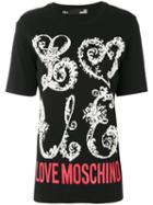 Love Moschino - Logo Print T-shirt - Women - Cotton - 42, Black, Cotton