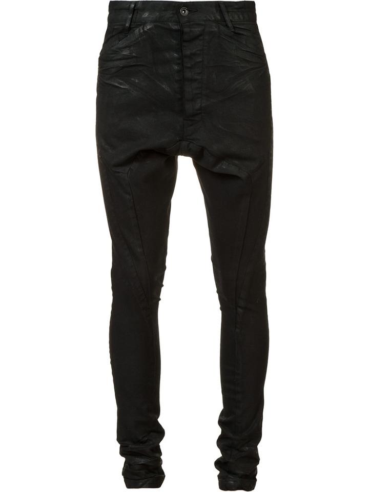 Julius Drop-crotch Super Skinny Jeans, Men's, Size: 1, Black, Cotton/polyester/polyurethane