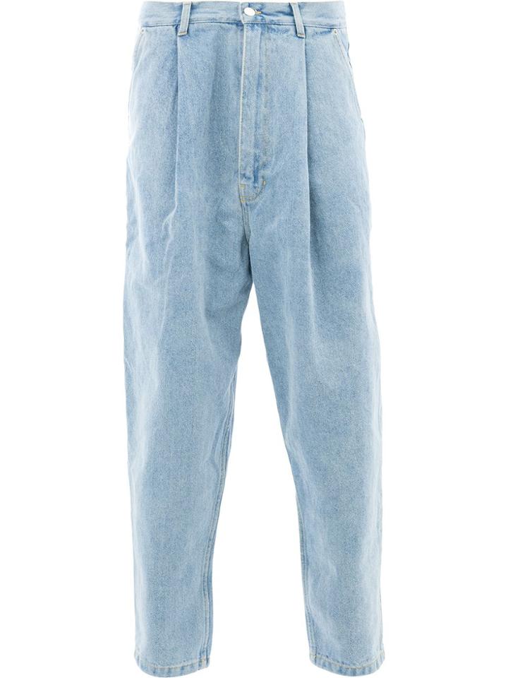 Hed Mayner High Rise Loose Fit Jeans - Blue