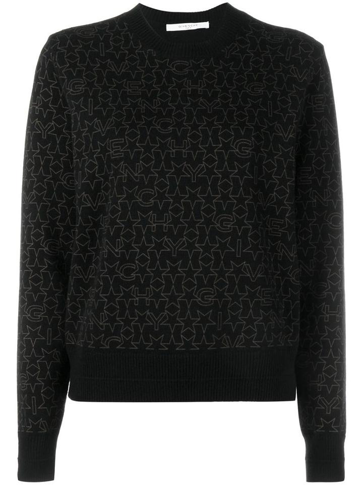 Givenchy Star Logo Print Sweater, Women's, Size: Small, Black, Wool/cashmere
