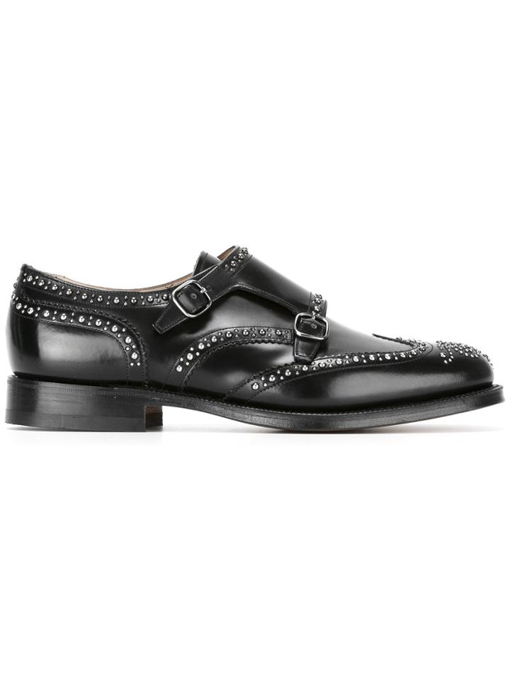 Church's Studded Spazzolato Monk Shoes - Black