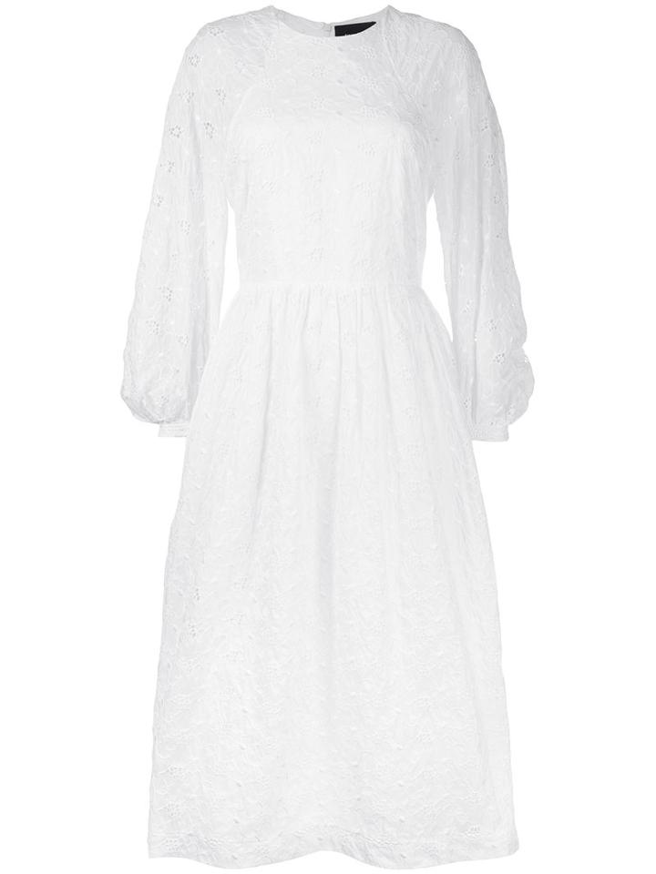 Simone Rocha - Embroidered Dress - Women - Cotton/nylon/polyester - 10, White, Cotton/nylon/polyester