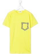 Msgm Kids Teen Logo Pocket T-shirt - Yellow