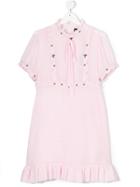 John Richmond Kids Bow Tie Dress - Pink & Purple