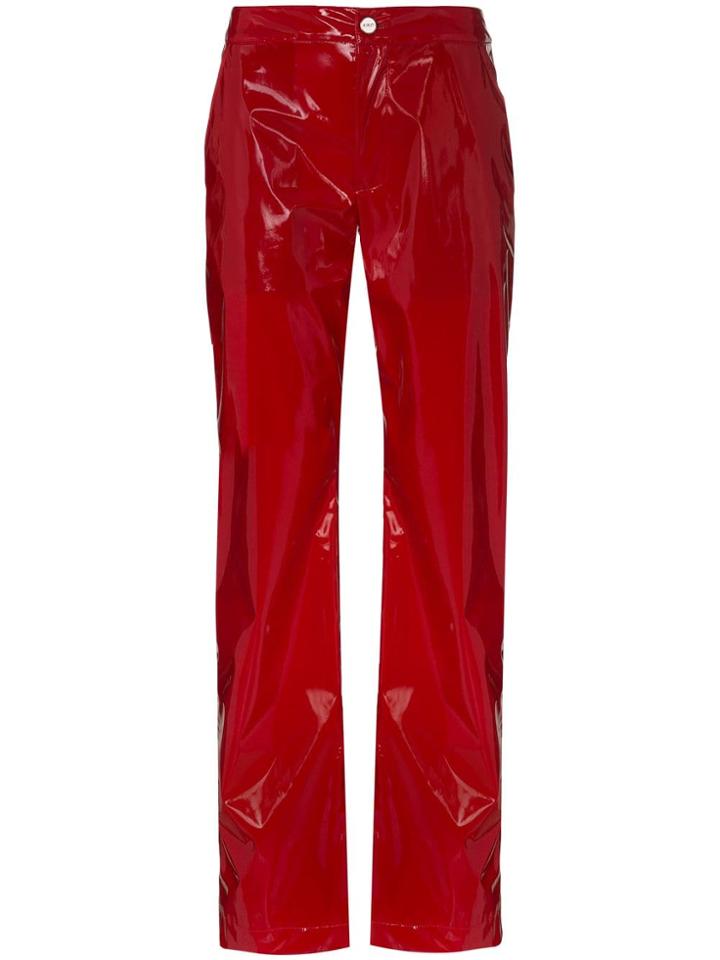Kirin Vinyl-effect Trousers - Red