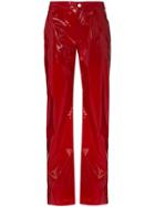 Kirin Vinyl-effect Trousers - Red