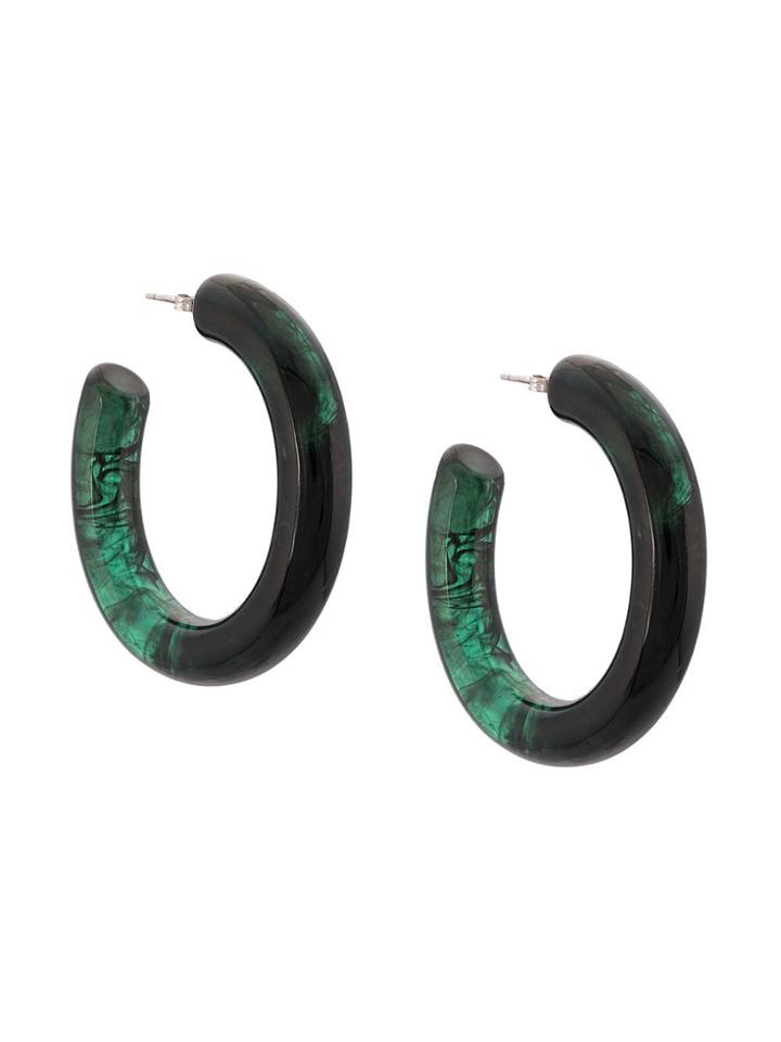 Lizzie Fortunato Jewels Rome Hoops - Green