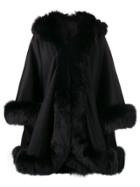 Liska Oversized Hooded Coat - Black