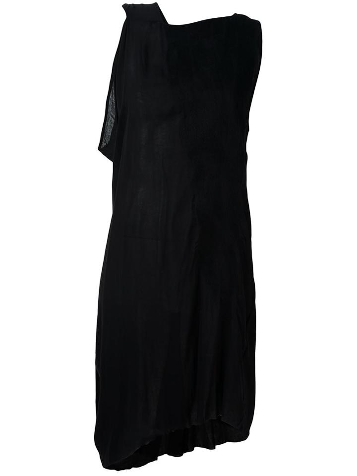 Lost & Found Ria Dunn Asymmetric Short Shift Dress, Women's, Size: Xs, Black, Silk