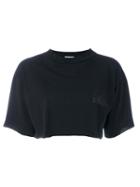 Aries - Cropped T-shirt - Women - Cotton - 2, Women's, Black, Cotton