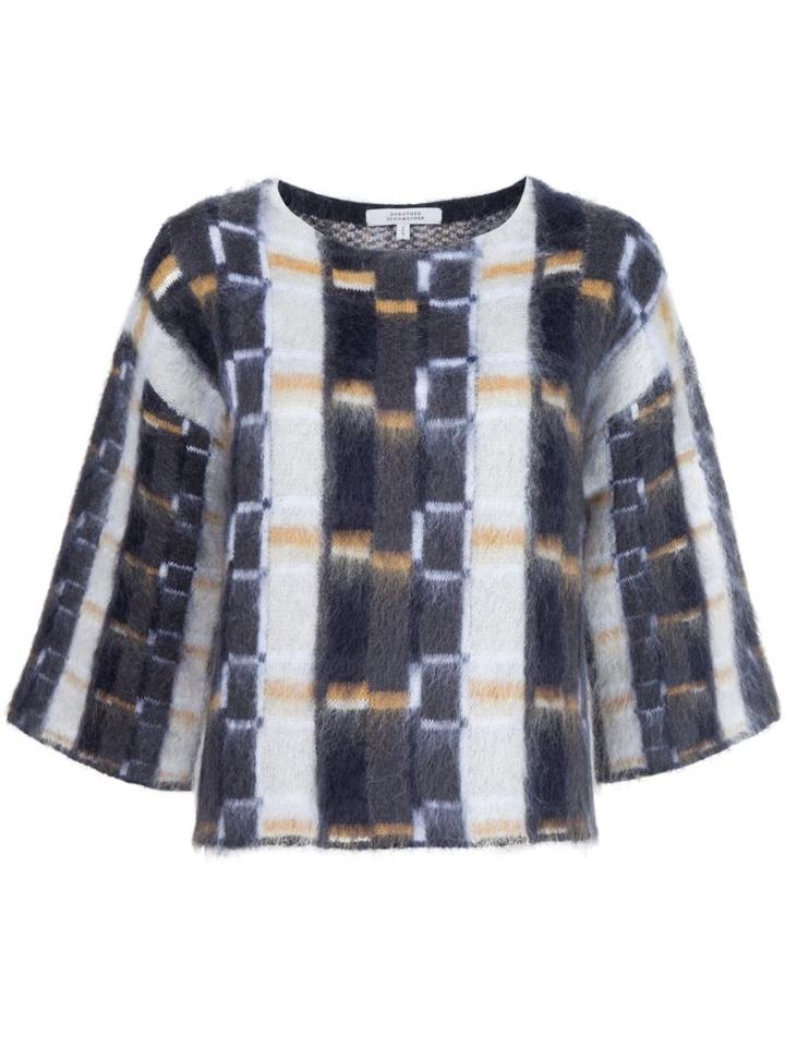 Dorothee Schumacher Checked Boxy Jumper, Women's, Size: 4, Polyamide/mohair/wool