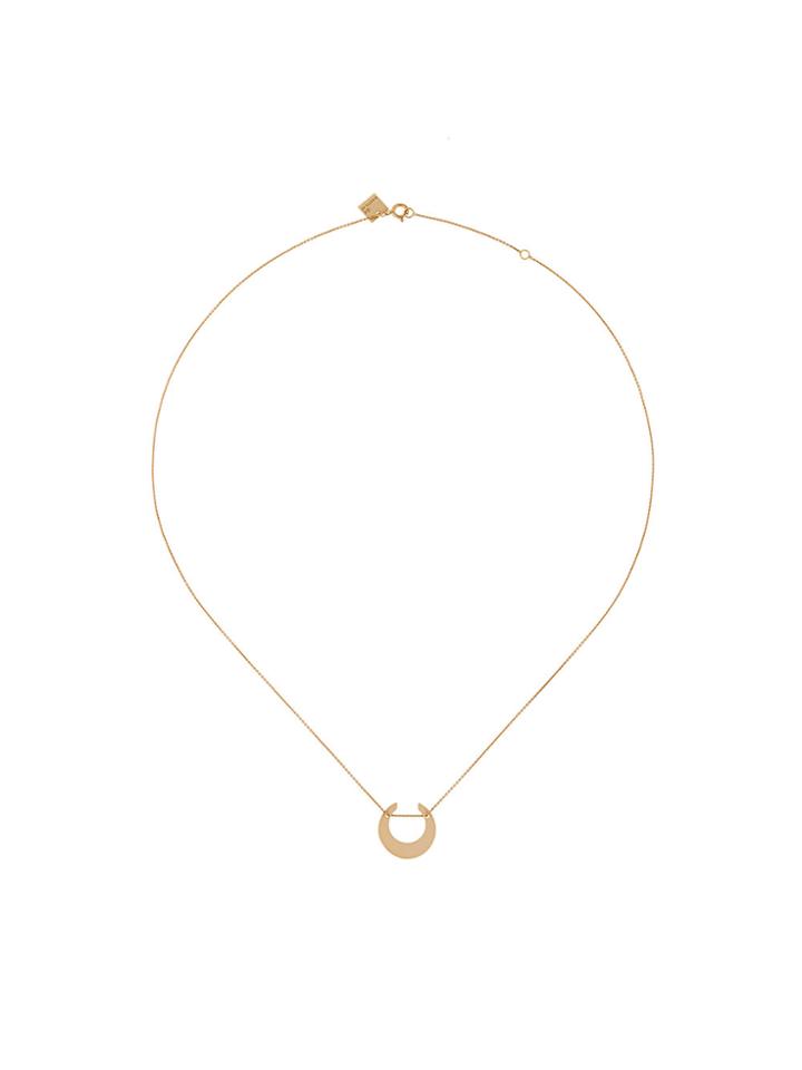 Ginette Flat Disc Necklace - Metallic