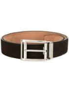 Salvatore Ferragamo Adjustable Reversible Classic Belt, Men's, Size: 115, Brown, Calf Suede