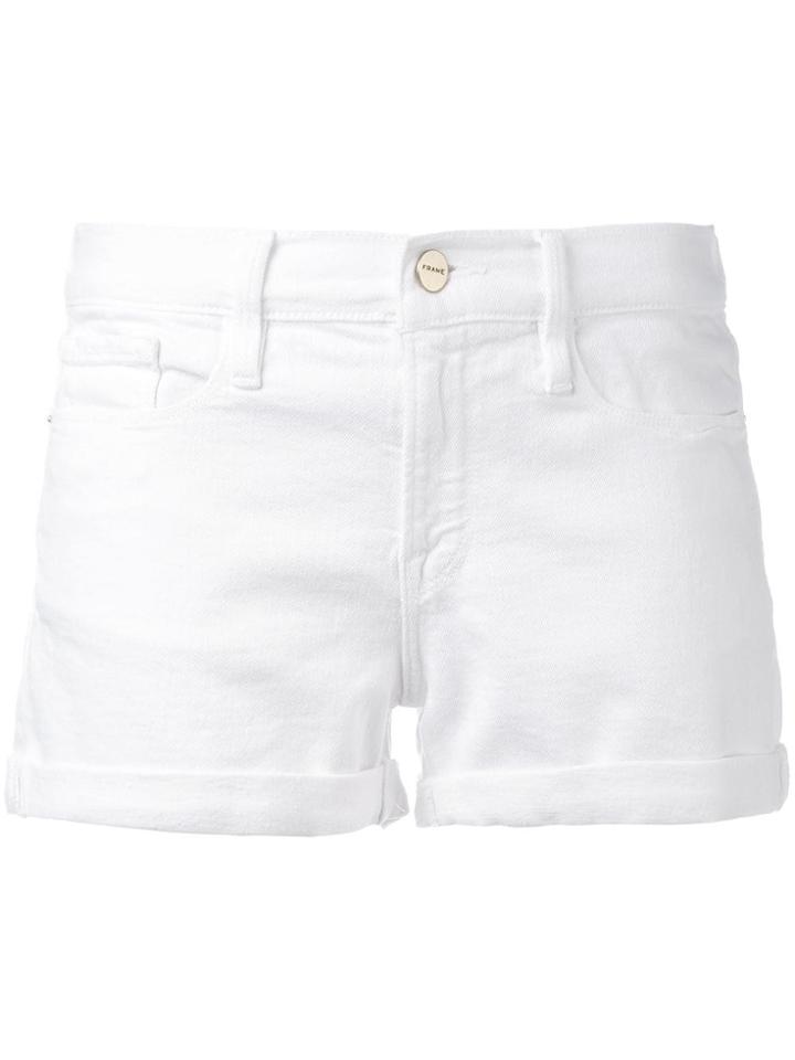 Frame Cutoff Shorts - White