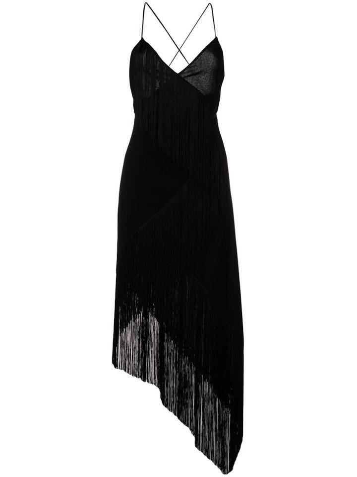 Givenchy Cascading-fringe Dress - Black