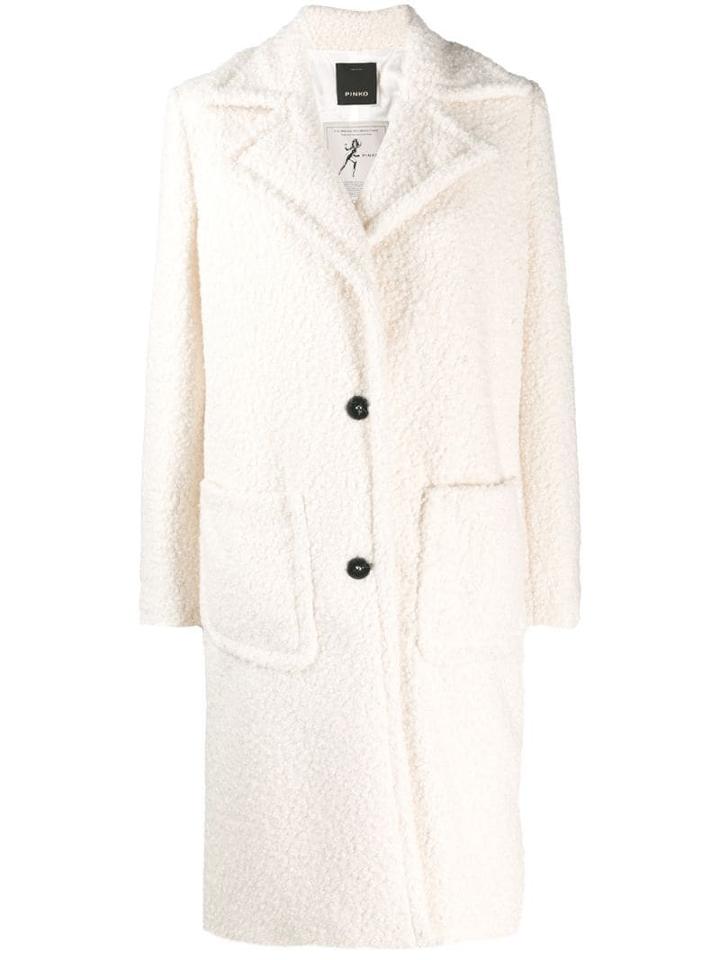 Pinko Faux-shearling Coat - White