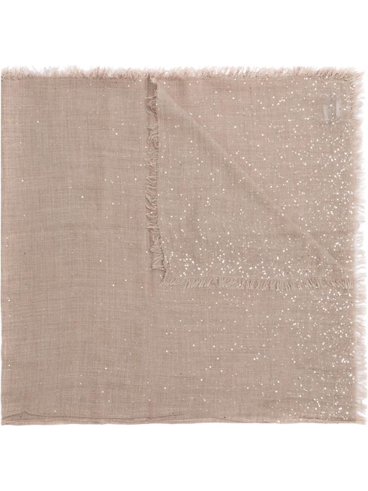 Faliero Sarti Frayed Edge Scarf - Nude & Neutrals
