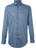 Etro Micro Print Shirt, Men's, Size: 39, Blue, Cotton
