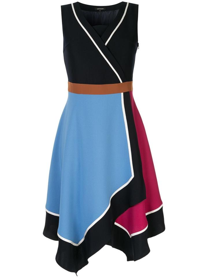 Loveless Colour Block Wrap Dress - Multicolour