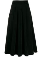 Roberto Collina High-waisted Midi Skirt - Black
