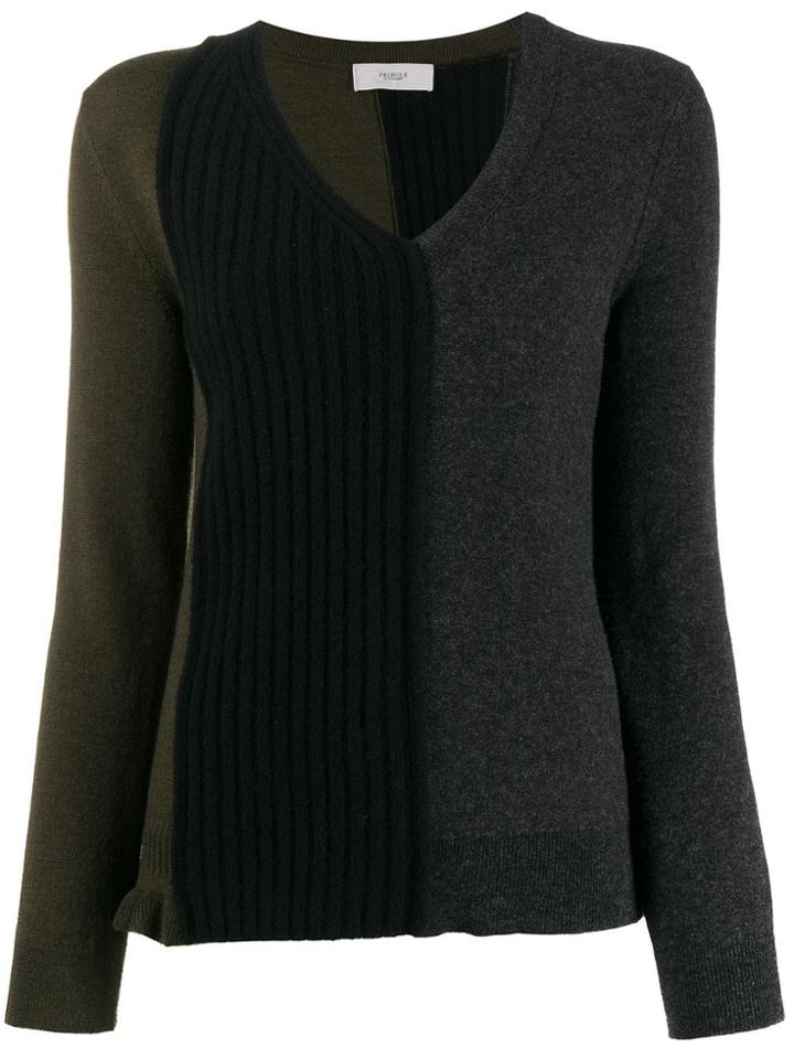 Pringle Of Scotland Patchwork Style Jumper - Grey