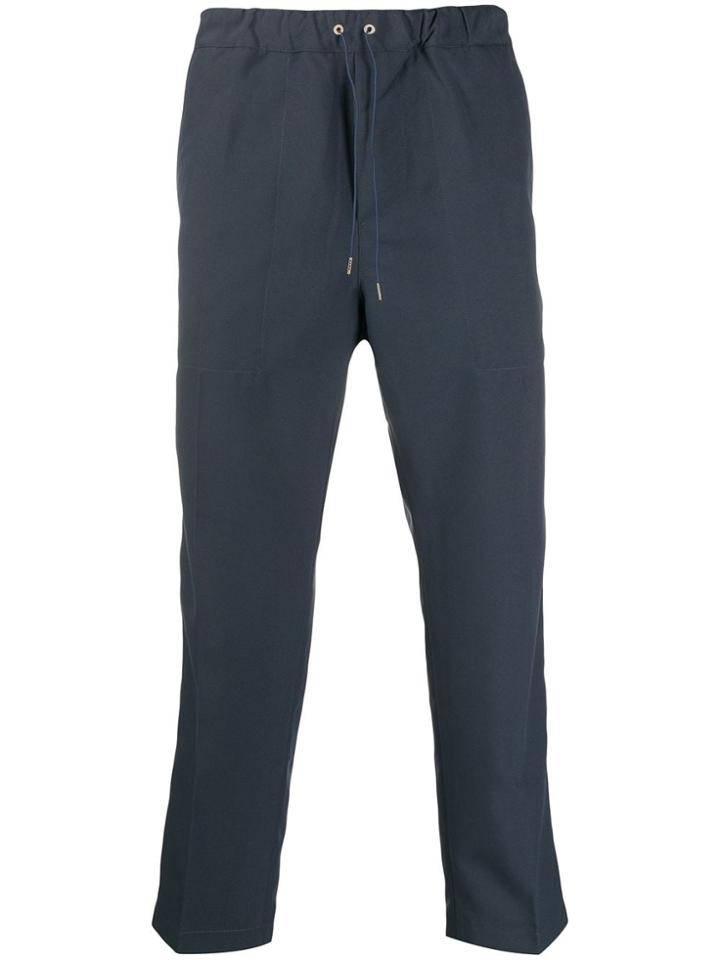 Oamc Drawstring Cropped Trousers - Blue