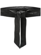Federica Tosi - Knot Detail Belt - Women - Polyester/acetate - One Size, Women's, Black, Polyester/acetate