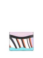 Emilio Pucci Lilac And Blue Shell Print Card Case - Purple