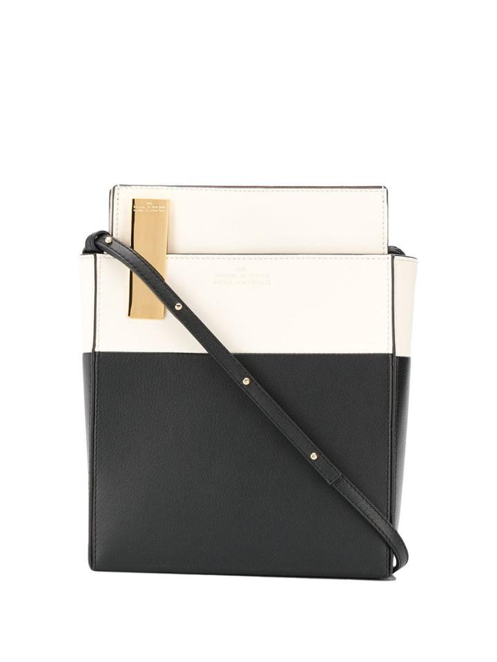 Rokh Two-tone Shoulder Bag - Black