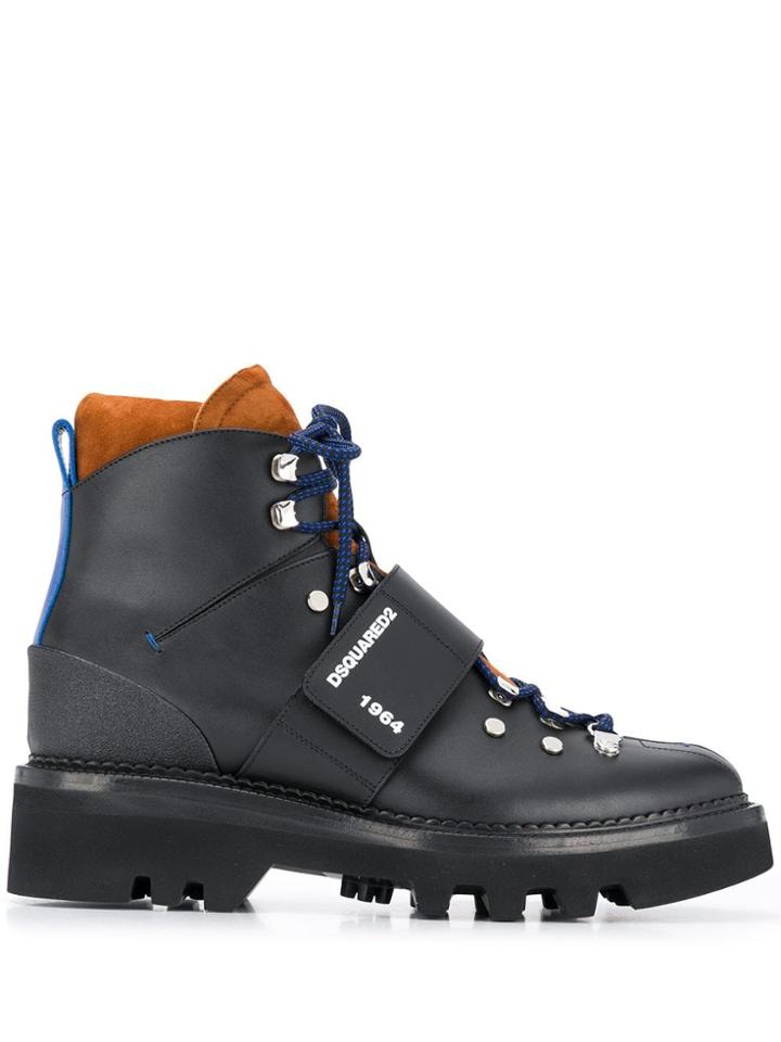 Dsquared2 Lace-up Trekking Boots - Black