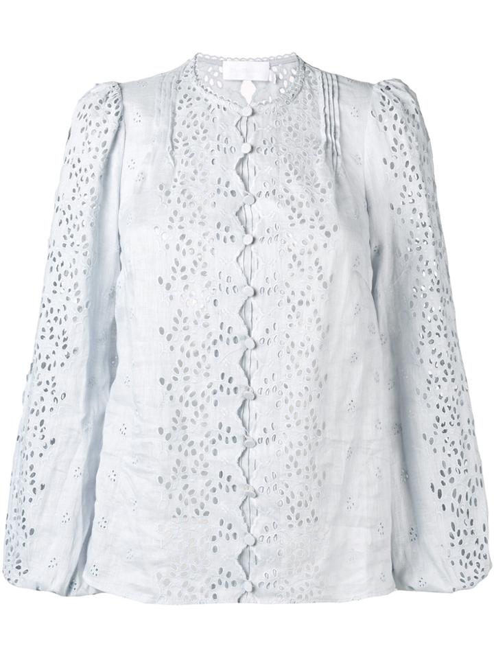 Zimmermann Iris Scallop Front Top - Blue