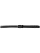 Alix Logo Embossed Buckle Belt - Black