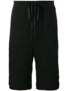 Ex Infinitas Velvet Cargo Shorts With Drawstring Waist Fastening, Men's, Size: Small, Black, Polyamide/viscose