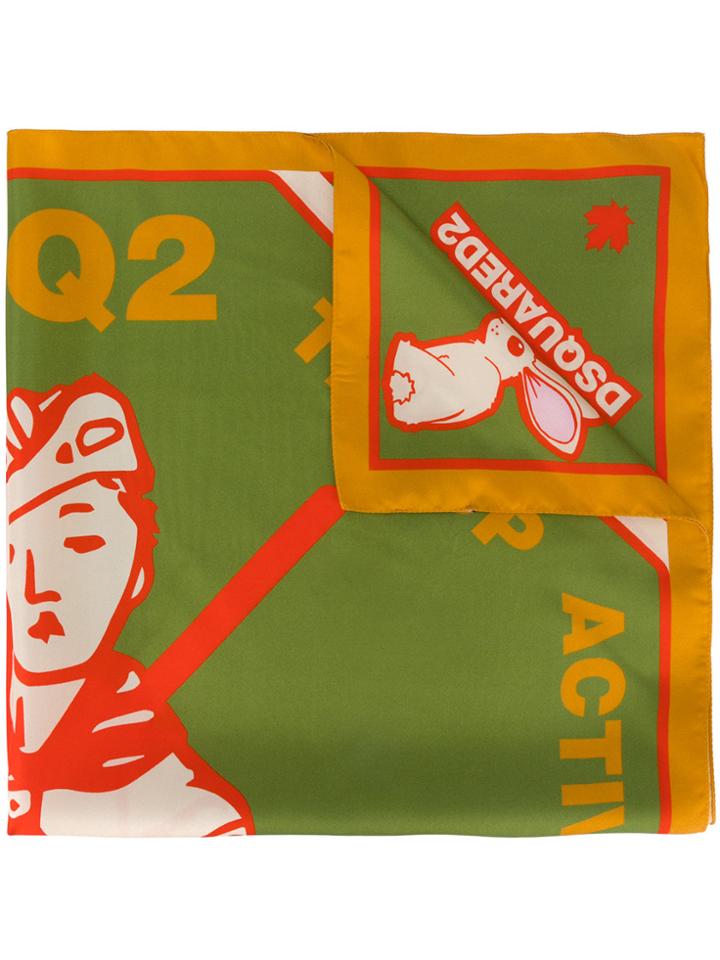 Dsquared2 Bad Scout Scarf - Green