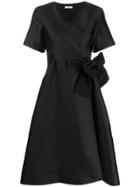 P.a.r.o.s.h. Wrap Midi Dress - Black