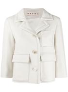 Marni Cropped Fitted Jacket - Neutrals