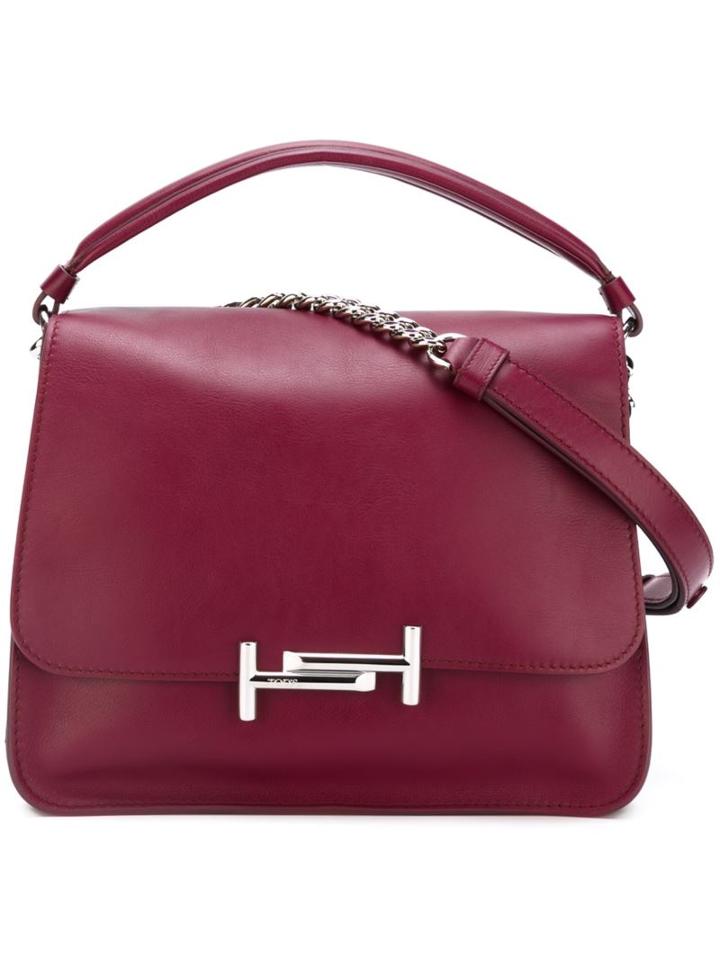 Tod's Logo Plaque Shoulder Bag, Women's, Leather