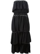 Sonia Rykiel Strapless Layered Dress, Women's, Size: 36, Black, Cupro