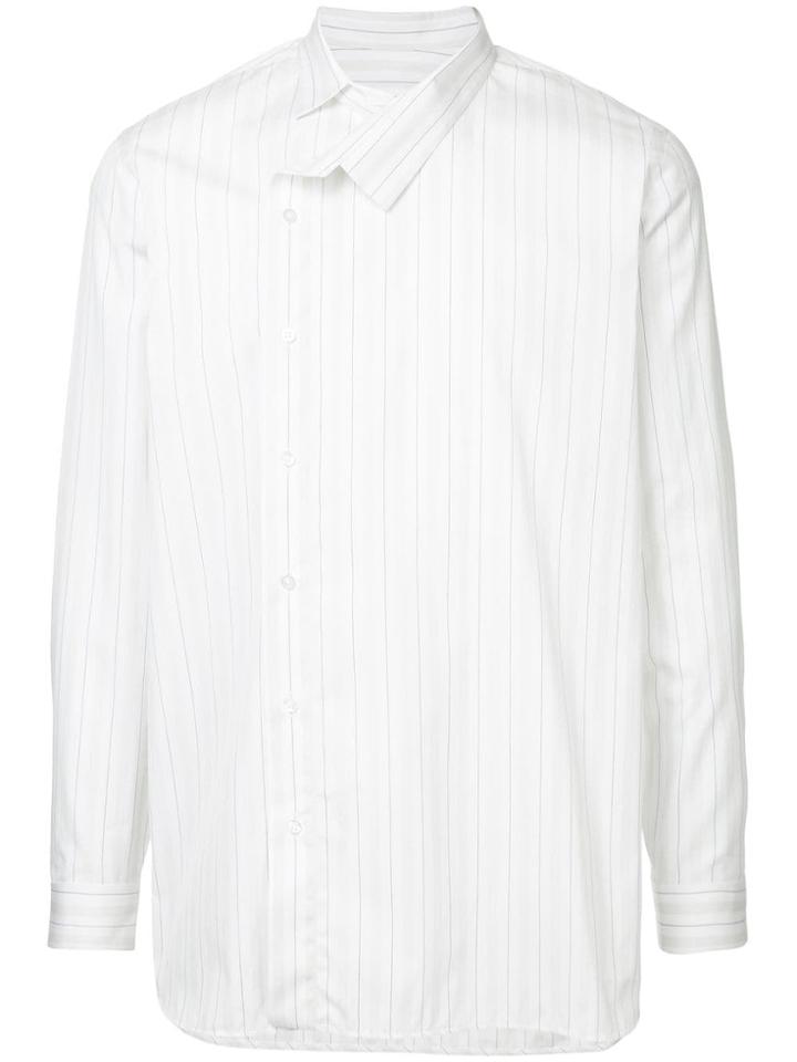 Jil Sander Off-centre Pinstripe Shirt - White