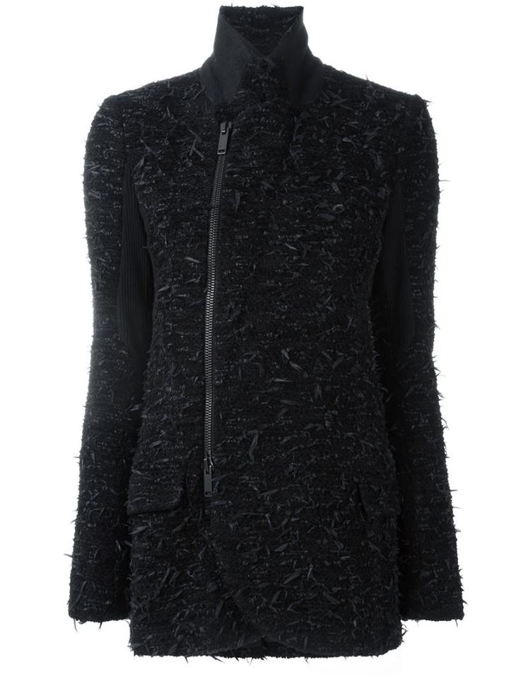A.f.vandevorst Asymmetric Zipper Jacket, Women's, Size: 40, Black, Viscose/virgin Wool